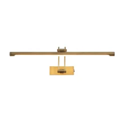 Lucande LED-gallerilampe Dimitrij, buet, messing, metal