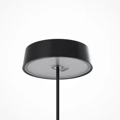 Lucande LED genopladelig bordlampe Tibia, sort, aluminium, USB, IP54