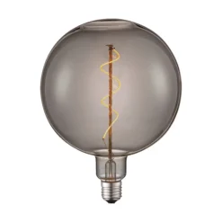 Lucande LED-Globe E27 Ø 18 cm 4 W 1800 K, røgfarvet