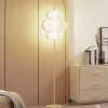 Lucande LED-gulvlampe Audrina, beige, metal, dæmpbar