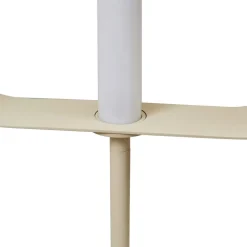 Lucande LED-gulvlampe Audrina, beige, metal, dæmpbar