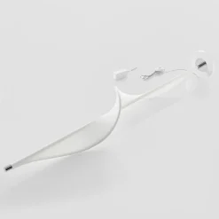 Lucande LED-gulvlampe Edano, 154 cm, hvid, tekstil, dæmpbar