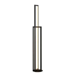 Lucande LED-gulvlampe Hylda, 123 cm, sort, aluminium