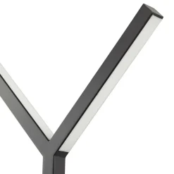 Lucande LED-gulvlampe Ilian, sort, metal, CCT, dæmpbar