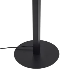 Lucande LED-gulvlampe Ilian, sort, metal, CCT, dæmpbar