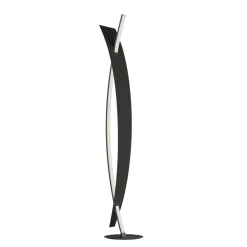 Lucande LED-gulvlampe Marija, sort, metal, højde 140 cm