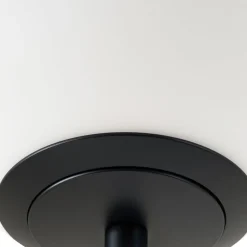 Lucande LED-gulvlampe Sphere, sort/opal, glas, dæmpbar