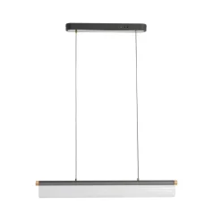 Lucande LED-hængelampe Alania, transparent, metal, 86,5 cm