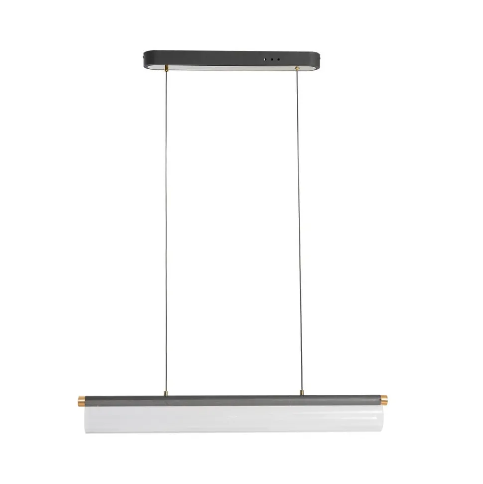 Lucande LED-hængelampe Alania, transparent, metal, 86,5 cm