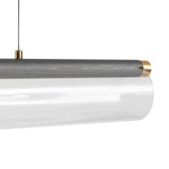 Lucande LED-hængelampe Alania, transparent, metal, 86,5 cm