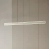Lucande LED-hængelampe Arvon, aluminiumsfarvet, 117 cm, dæmpbar, CCT