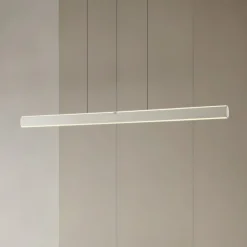 Lucande LED-hængelampe Arvon, aluminiumsfarvet, 117 cm, dæmpbar, CCT