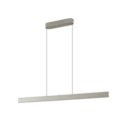 Lucande LED-hængelampe Arvon, aluminiumsfarvet, 117 cm, dæmpbar, CCT