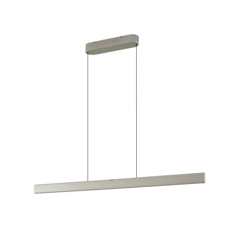 Lucande LED-hængelampe Arvon, aluminiumsfarvet, 117 cm, dæmpbar, CCT