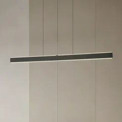 Lucande LED-hængelampe Arvon, sort, 117 cm, dæmpbar, CCT