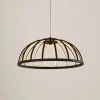 Lucande LED-hængelampe Attea, sort, Ø 40 cm, aluminium