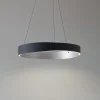 Lucande LED-hængelampe Daelor, sort/alu, CCT, dæmpbar