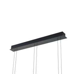 Lucande LED-hængelampe Dain, 3 lyskilder, røggrå, glas