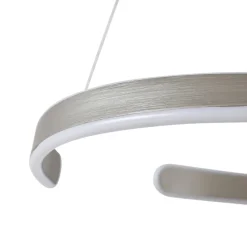 Lucande LED-hængelampe Eloura, sølv, Ø58cm, metal, CCT