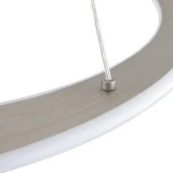 Lucande LED-hængelampe Eloura, sølv, Ø58cm, metal, CCT
