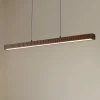 Lucande LED-hængelampe Emara, mørkt træ, eg, CCT