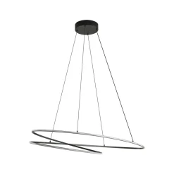 Lucande LED-hængelampe Gavril, 100 cm, sort, dæmpbar