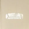 Lucande LED-hængelampe Glacis, krystal, Ø 40 cm, krom