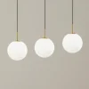 Lucande LED-hængelampe Joran, 3 lyskilder, hvid, glas