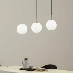 Lucande LED-hængelampe Joran, 3 lyskilder, hvid, glas