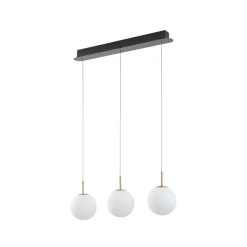 Lucande LED-hængelampe Joran, 3 lyskilder, hvid, glas