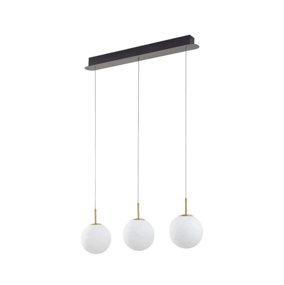 Lucande LED-hængelampe Joran, 3 lyskilder, hvid, glas