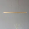 Lucande LED-hængelampe Lutana, rosaguld/træfarvet, 101 cm