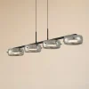 Lucande LED-hængelampe Martis, sort, 4 lyskilder, dæmpbar