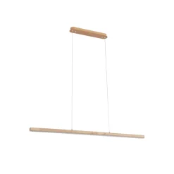 Lucande LED-hængelampe Maruta, træ, bjælke, 120 cm, 3000K