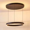 Lucande LED-hængelampe Philine, Ø 60 cm, sort, jern