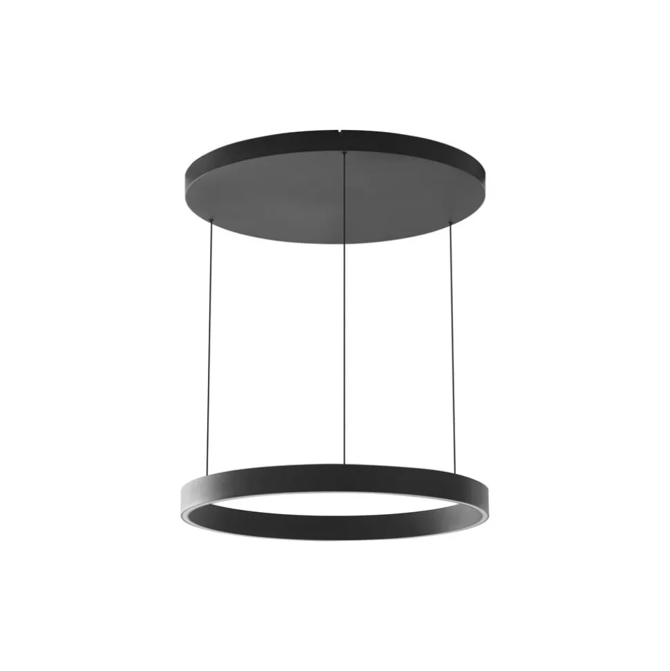Lucande LED-hængelampe Philine, Ø 60 cm, sort, jern