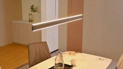 Lucande LED-hængelampe Philine, længde 121 cm sort jern
