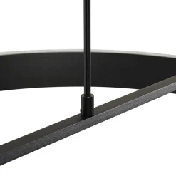 Lucande LED-hængelampe Rovan, Ø 60 cm, sort, CCT, dæmpbar