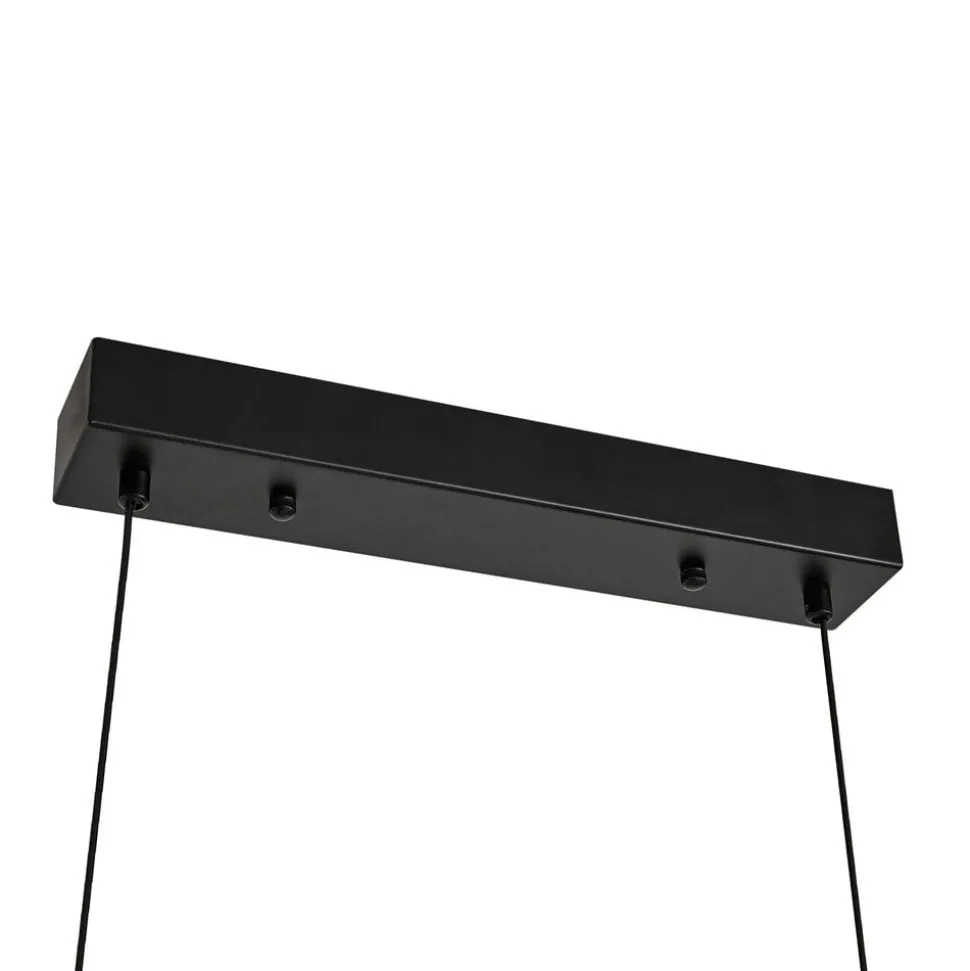 Lucande LED-hængelampe Sayori, 98 cm, sort, dæmpbar