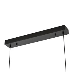 Lucande LED-hængelampe Vellia, sort, længde 112 cm, CCT