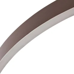 Lucande LED-hængelampe Yonam, Ø 80 cm, 1 lyskilde, brun, CCT