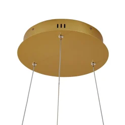 Lucande LED-hængelampe Yonam, Ø 60 cm, 1 lyskilde, guld, CCT
