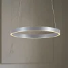 Lucande LED-hængelampe Yonam, Ø 60 cm, 1 lyskilde, aluminium, CCT