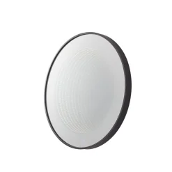 Lucande LED infinity-spejl Emire, sort, aluminium, CCT, IP44