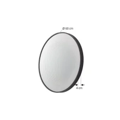 Lucande LED infinity-spejl Emire, sort, aluminium, CCT, IP44