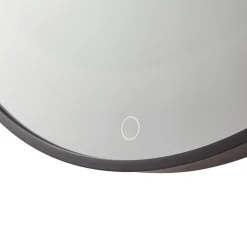 Lucande LED infinity-spejl Emire, sort, aluminium, CCT, IP44