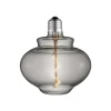 Lucande LED-klokkelampe, E27 4W, Ø 16 cm, 1800K, røgfarvet