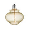 Lucande LED-klokkelampe, E27 4W, ravfarvet, Ø 16 cm, 2700K