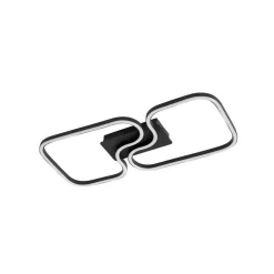 Lucande LED-loftlampe Amiya, 64 cm, sort, aluminium