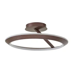 Lucande LED-loftlampe Eldra, kaffebrun, Ø 55 cm, CCT